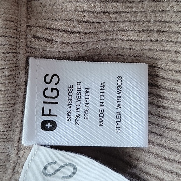 Figs Latte Knit Loungewear Ribbed Sweater Pants Size Medium M - Picture 7 of 8